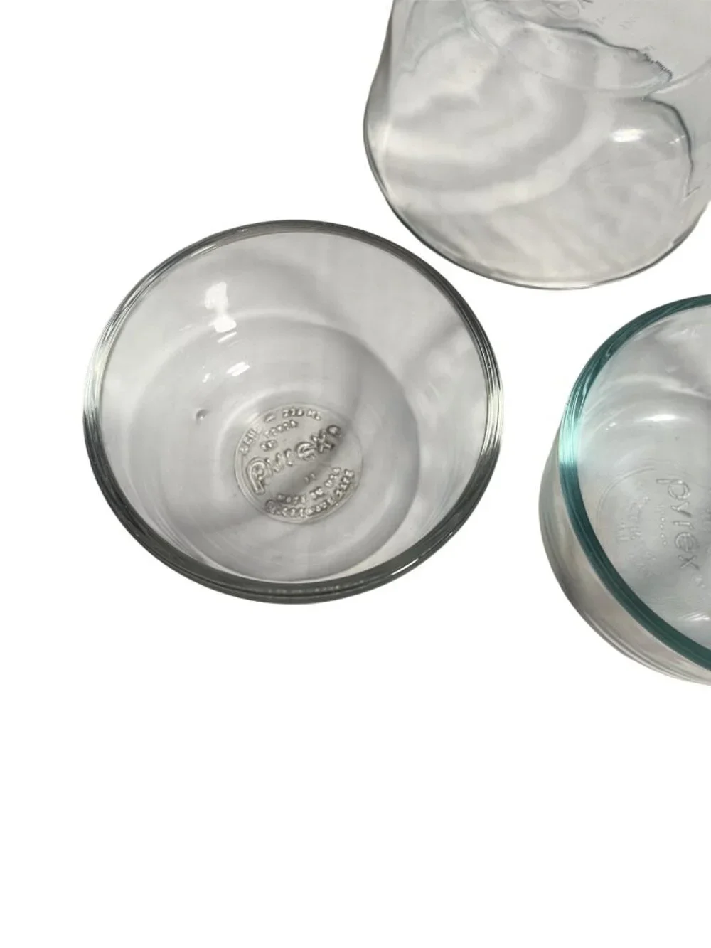 Pyrex Set Of 3 Clear Glass Bowls Round Durable Microwave Safe Baking Prep Dish